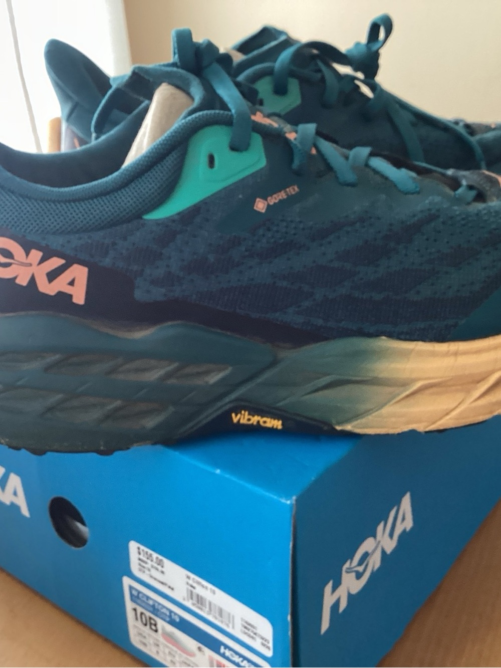 Salomon Speedgoat 5 Teal and Pink Trail Running Shoe